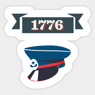 4th of July 1776 officers hat Sticker